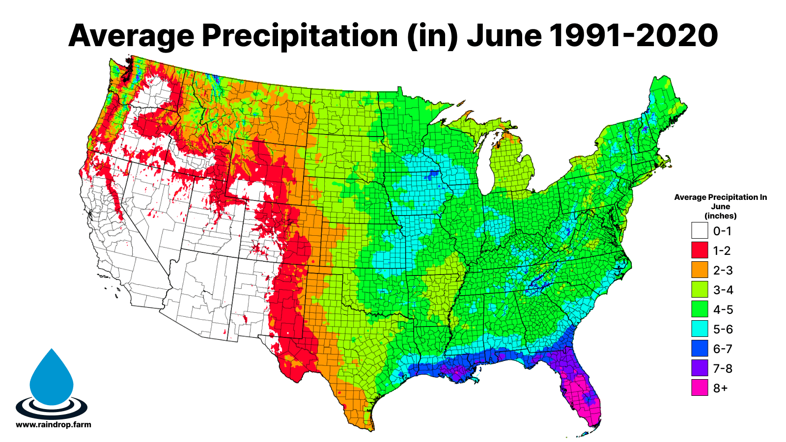 RainDrop June Precipitation Averages
