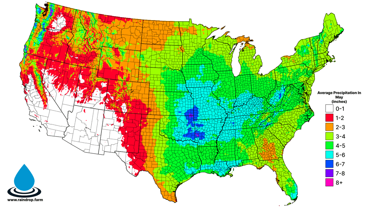 Annual May Precipitation Averages